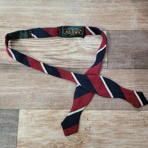 Beams Japan Silk Bow Tie Red Blue White EUC